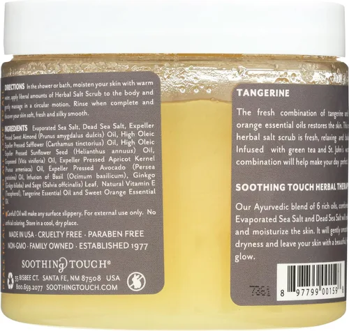 Vista 2 de Soothing Touch Exfoliante de mandarina y sal de hierbas - 20 Oz