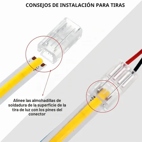 Vista 4 de Flutesan 20 conectores de tira de luz LED, conector LED mazorca
