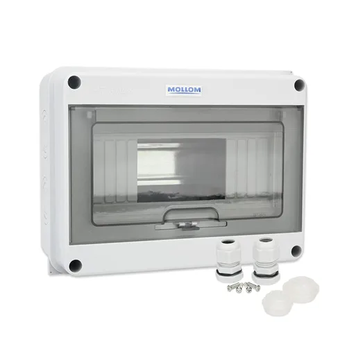 Vista 20 de MOLLOM Caja de protección de distribución MCB del disyuntor de 2 vías Ht