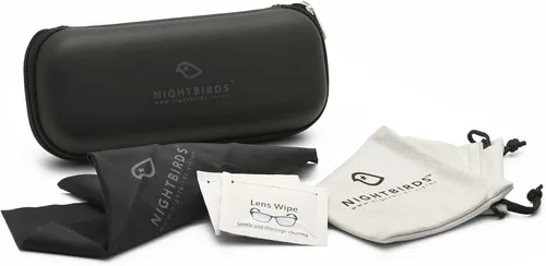 Vista 7 de NIGHTBIRDS NightRaven - Gafas de conducción nocturna, color negro mate con tecnología de lente antirreflejos de doble zona para hombres, mujeres