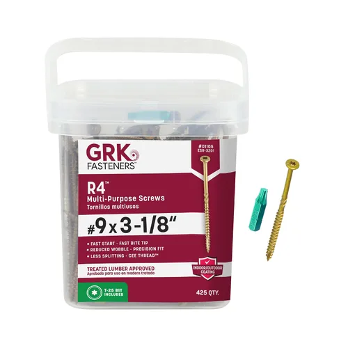 Vista 12 de GRK Fasteners R4™ #9 x 1-1/2" Tornillos multiusos para enmarcar, 820 PCS