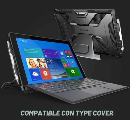 Vista 3 de SUPCASE Funda para Microsoft Surface Pro 7/6/5/4/LTE (12.3") con soporte