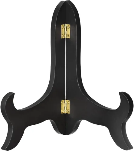 Vista 16 de uxcell Soporte de placa de caballete de 5", soporte de exhibición plegable de madera negro para marco de imagen decorativo