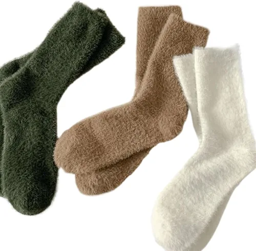Vista 2 de TRENIS Men Women Winter Thicken Warm Pure Color Casual Socks