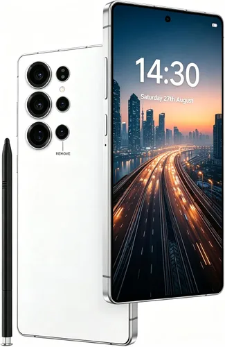 Vista 12 de Teléfonos desbloqueados C25 Ultra 8GB+256GB Android 14 teléfono Rosa