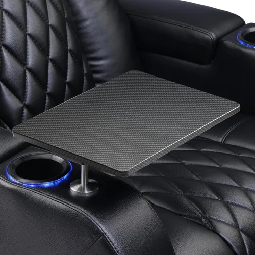 Vista 7 de Weilianda Serie de asientos de cine en casa Mesa giratoria para Wei Lianda Asiento de cine en casa negro brillante