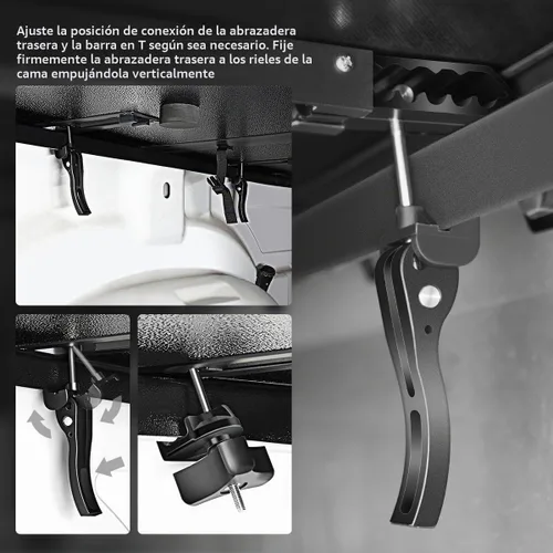 Vista 2 de DNA MOTORING TTC-HARD-054 - Cubierta rígida de tres pliegues para plataforma de camioneta, negro