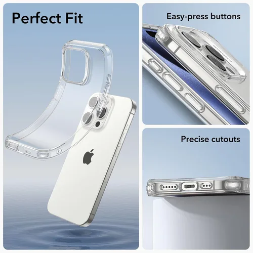 Vista 4 de ESR Funda Transparente para iPhone 14 Plus, Funda de Silicona Delgada a Prueba de Golpes, Resistente al Amarilleo, Funda de Teléfono TPU