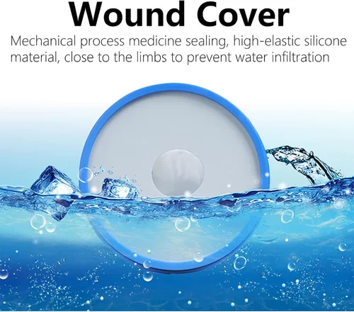 Vista 7 de Fundas de fundición para patas de ducha, funda fundida para piernas, funda de fundición, protector de heridas, impermeable, reutilizable, bolsa