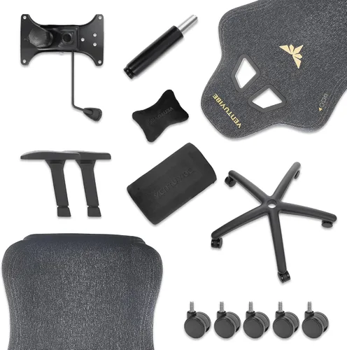 Vista 10 de Silla para juegos con reposabrazos ajustables 4D, reclinable de 170° y capacidad de 320 libras, silla ergonómica de computadora de respaldo alto