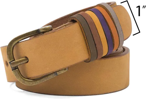 Vista 2 de Timberland - Cinturón de piel para mujer, informal, para jeans