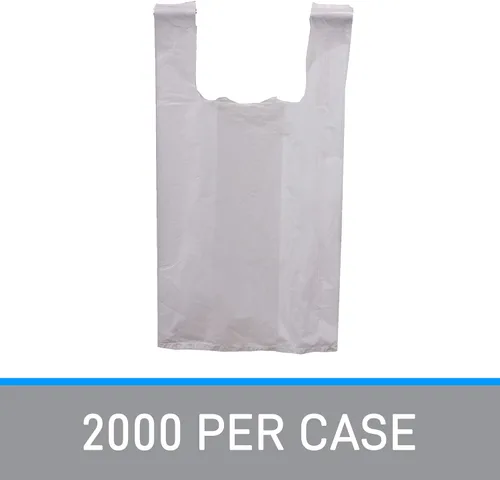 Vista 5 de SSWBasics Bolsas de plástico - Bolsas pequeñas blancas para camisetas - 8' x 5' x 16' - Caja de 2000
