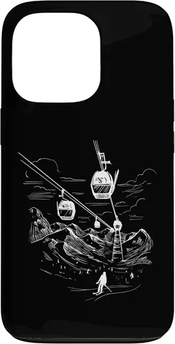 Vista 10 de iPhone 16 Ski Skiing Hobby Sport Snow Mountain Line Art Design Case