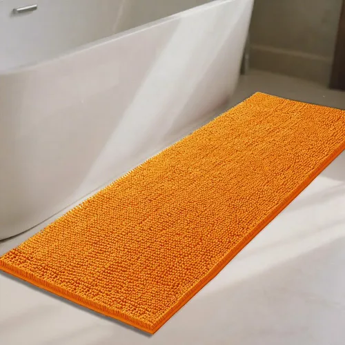 Vista 19 de Alfombras de baño de 47 x 17 pulgadas, súper absorbentes, suaves, gruesas, lavables a máquina, tapete de baño de felpilla antideslizante, tapete