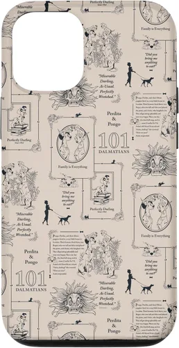 Vista 26 de Funda con estampado de libro vintage para iPhone 16 Disney 101 Dálmatas