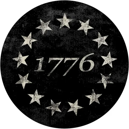 Vista 3 de Bandera de 13 estrellas Betsy Ross, bandera estadounidense envejecida 1776 PopSockets intercambiable PopGrip