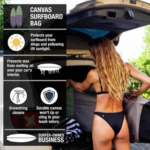 Vista 2 de Ho Stevie! Funda de lona para tabla de surf, sin cera derretida en el coche, protección contra el sol/ding
