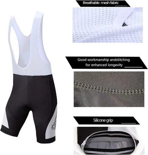 Vista 92 de Coconut Ropamo CR - Conjunto de camiseta de ciclismo para hombre, con cremallera y bolsillo con pantalones cortos con acolchado 4D