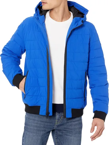 Vista 11 de DKNY Chaqueta bomber acolchada con capucha y rendimiento para hombre