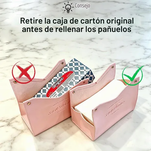 Vista 2 de cubierta de caja de pañuelos de cuero de poliuretano rectangular para coche, sala de estar, dormitorio, cocina, hogar, oficina, escritorio, lindo