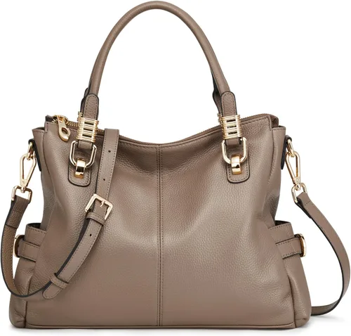 Vista 28 de Kattee Cartera bandolera estilo urbano de cuero para mujer