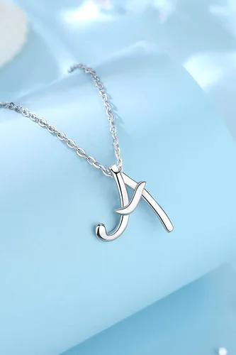 Vista 2 de EUDORA Collares de plata de ley con inicial para mujer regalos clásicos sin cuello de 26 letras para niñas hermana madre e hija cadena de 18