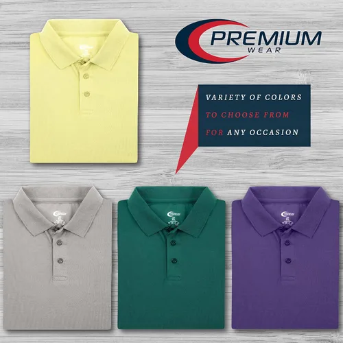 Vista 36 de Premium Wear - Camisetas tipo polo para hombre, con gran absorción de humedad