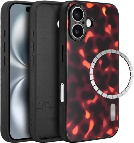 Vista 37 de Funda para iPhone 17 Pro, cubierta delgada de TPU con diseño de caparazón de tortuga ligera para mujeres, soporte para teléfono con protección Carey