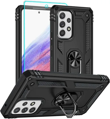 Vista 13 de Funda para Samsung A53 5G, Galaxy A53 5G con protector de pantalla, protección de cuerpo completo, funda de goma duradera para Samsung Galaxy A53