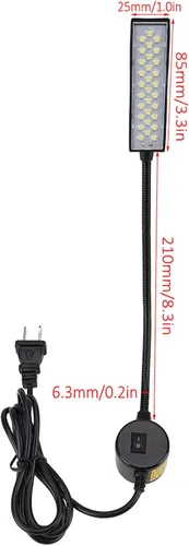 Vista 2 de Wal luz LED frontal, brazo flexible magnético multifuncional luz de trabajo, LED de luz diurna, luces de manualidades (enchufe de EE. UU. 110V)