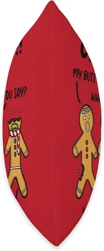 Vista 2 de Oh Snap Gingerbread Man Christmas Designs Oh Snap Gingerbread Man Funny Christmas Cookie My Butt Hurts - Almohada de 16 x 16 pulgadas, multicolor
