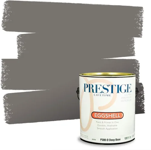 Vista 171 de PRESTIGE Pinturas Pintura Exterior e Imprimación en Uno, 1 Galón, Mate, Combinación Comparable de Sherwin Williams* Black Magic* SW6991-PCM