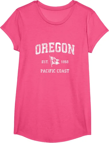 Vista 20 de Oregon Vintage barco ancla bandera diseño de West Coast Retro Tee, hombre S, Arándano