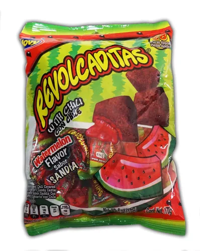Vista 8 de Jovy Revolcaditas con sabor a chile y mango Bolsa de 6 onzas Caramelo mexicano