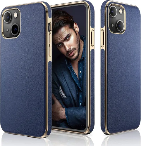 Vista 9 de LOHASIC Funda de piel diseñada para iPhone 13, funda clásica de lujo, suave, antiarañazos, a prueba de golpes, compatible con iPhone 13 de 6.1