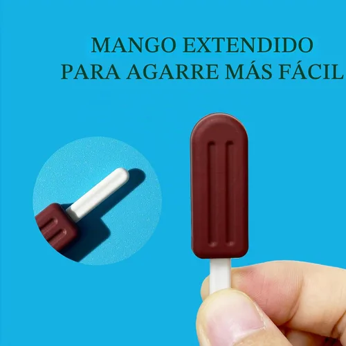 Vista 6 de 10 piezas para masticar para alineador Invisalign, alineador masticable en forma de paleta Alineador de silicona con asas de agarre, adecuado
