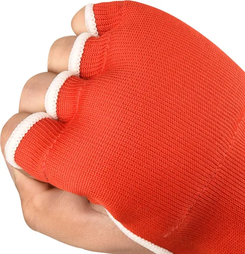 Vista 4 de FISTRAGE - Guantes de boxeo para boxeo, para puñetazos, elásticos acolchados debajo de las manoplas, soporte rápido de muñeca larga, protector