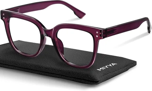 Vista 18 de miyya Gafas de luz azul para mujeres y hombres – Monturas gruesas de gran tamaño bloqueador de luz UV y azul, accesorios elegantes para gafas