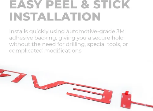 Vista 8 de Kit de letras para puerta trasera Putco Chevrolet - Acero inoxidable - Letras cortadas - Compatible con Chevy Silverado 2019-2026