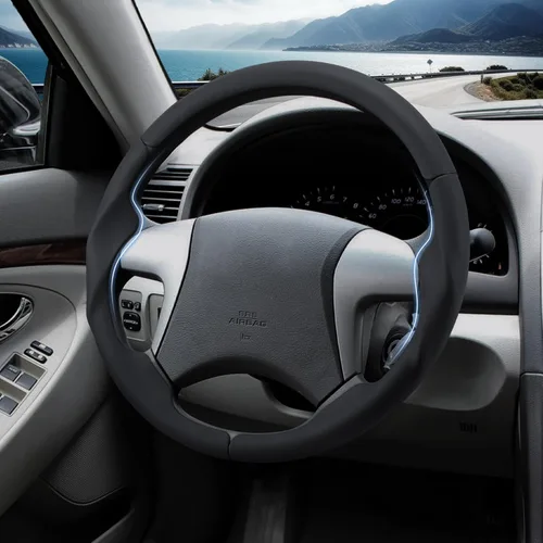 Vista 2 de Funda para volante Toyota Camry (2007-2011)/Highlander (2008-2013), accesorios (negro)