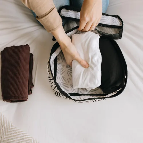Vista 6 de Jadyn Juego de 6 cubos de embalaje grandes para maleta, bolsa de lona, equipaje, artículos esenciales de viaje de varios tamaños