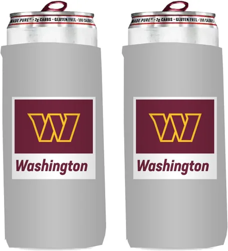 Vista 40 de Paquete de 2 soportes para latas de fútbol de 12 onzas, delgado y delgado, aislador de bebidas Huggie Cooler Coozies (Arizona (cardenales))