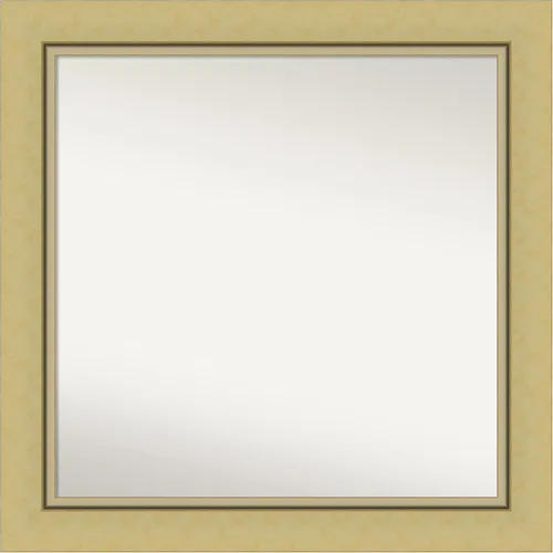 Vista 51 de Amanti Art Landon Gold Espejo de baño, espejo de pared o espejo de tocador de baño sobre el fregadero (26.25 x 26.25 pulgadas) Espejo no biselado