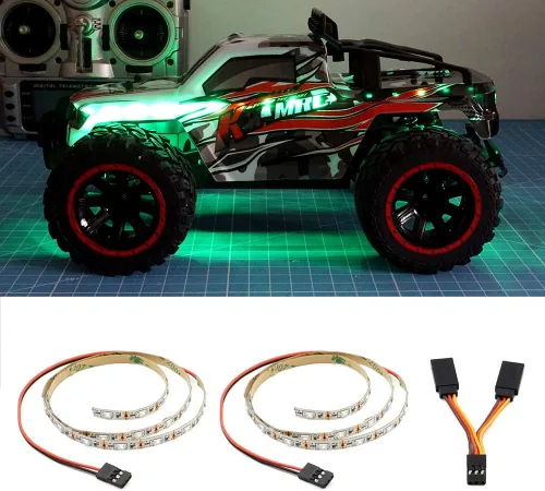 Vista 13 de Tira de luces LED para aviones de ala fija ala con control remoto, drones, autos y camiones de control remoto.