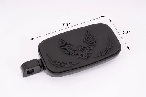 Vista 2 de Kinglemc Estribera para Harley Dyna Touring Softail Sportster 883 1200 (águila 7.2 x 2.5 pulgadas, negro)