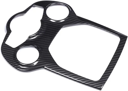Vista 6 de Pegatina de fibra de carbono ABS cromada para el interior del coche, para Alfa Romeo Giulia Stelvio 2017 2018 2019 (fibra de carbono, artículo 1)