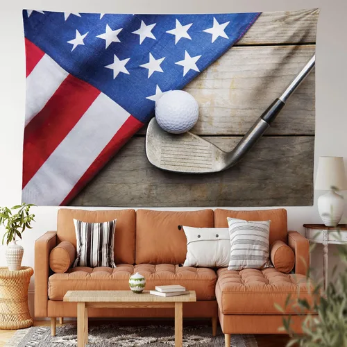 Vista 12 de Lunarable Tapiz mexicano, tema de cultura latinoamericana, sombrero de paja, manta de serape de Maracas, decoración de tela para colgar en la pared