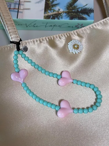 Vista 65 de Drawwind Correa con cuentas para teléfono con pulsera universal, cordón para teléfono celular lindo, pulsera de muñeca con cuentas, cadena de hilo