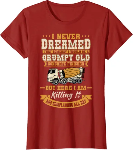 Vista 30 de Divertida camiseta de trabajador con acabado de hormigón antiguo, Negro, S