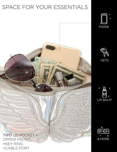 Vista 3 de FYDELITY Riñonera retro para mujer, bolsa cruzada para mujeres y hombres, bolsa de festival, pequeña y linda, riñonera para mujer, bolsa de moda